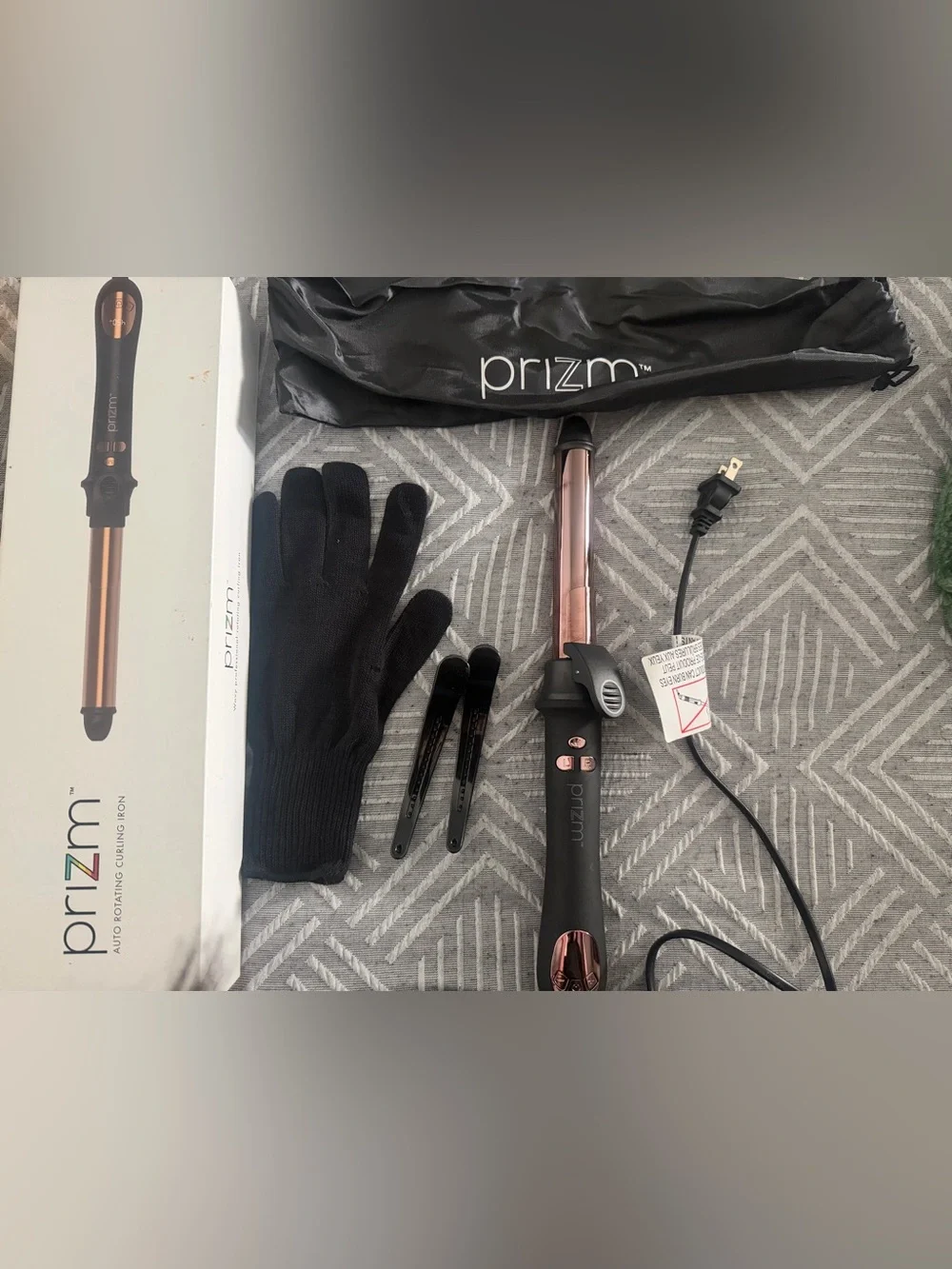 Prizm automatic rotating curling iron